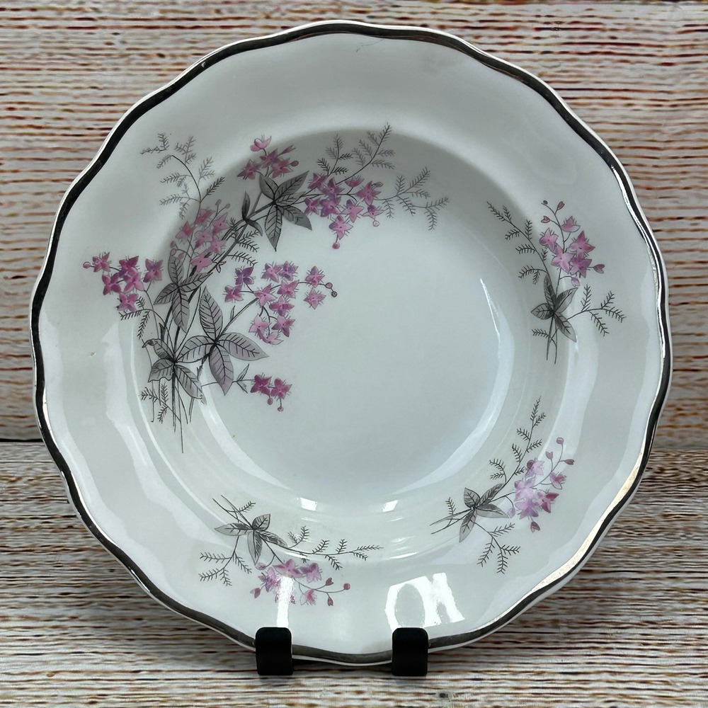 Favolina Karolina Jarolina‎ Poland 3879 Soup Bowl Silver Scalloped Floral 11
